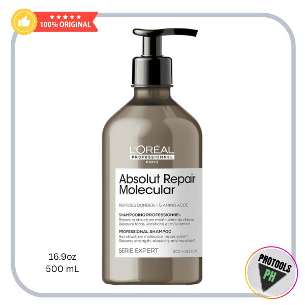 L'Oréal Professionnel Absolut Repair Molecular Shampoo for Damaged Hair - 16.9 oz / 500 mL