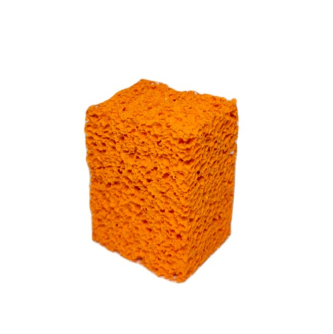 N FX Orange Stipple Sponge – Small ( Size: approx. 2.25" x 1.5" x 1.5" )