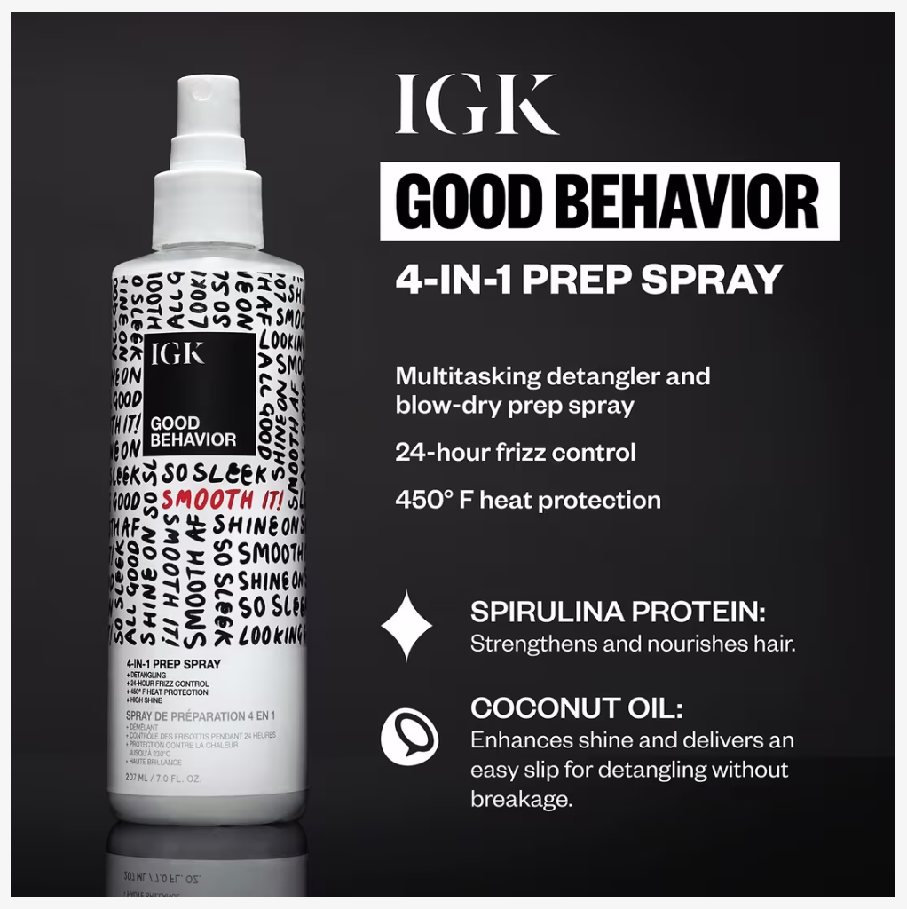 IGK Good Behavior 4-In-1 Prep Hair Spray - 7 oz/ 207 mL
