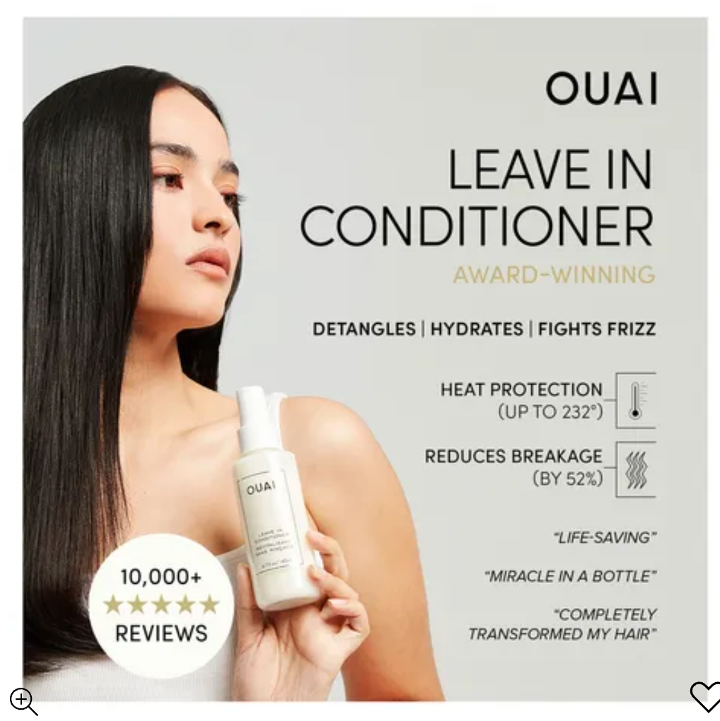 OUAI Detangling and Frizz Fighting Leave in Conditioner
