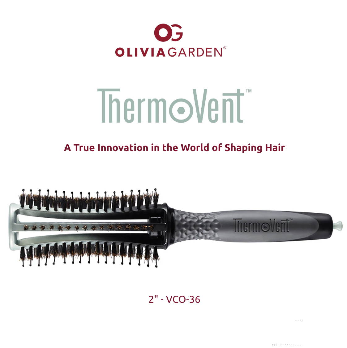 Olivia Garden ThermoVent Combo Brush - 2" ( 51 mm )