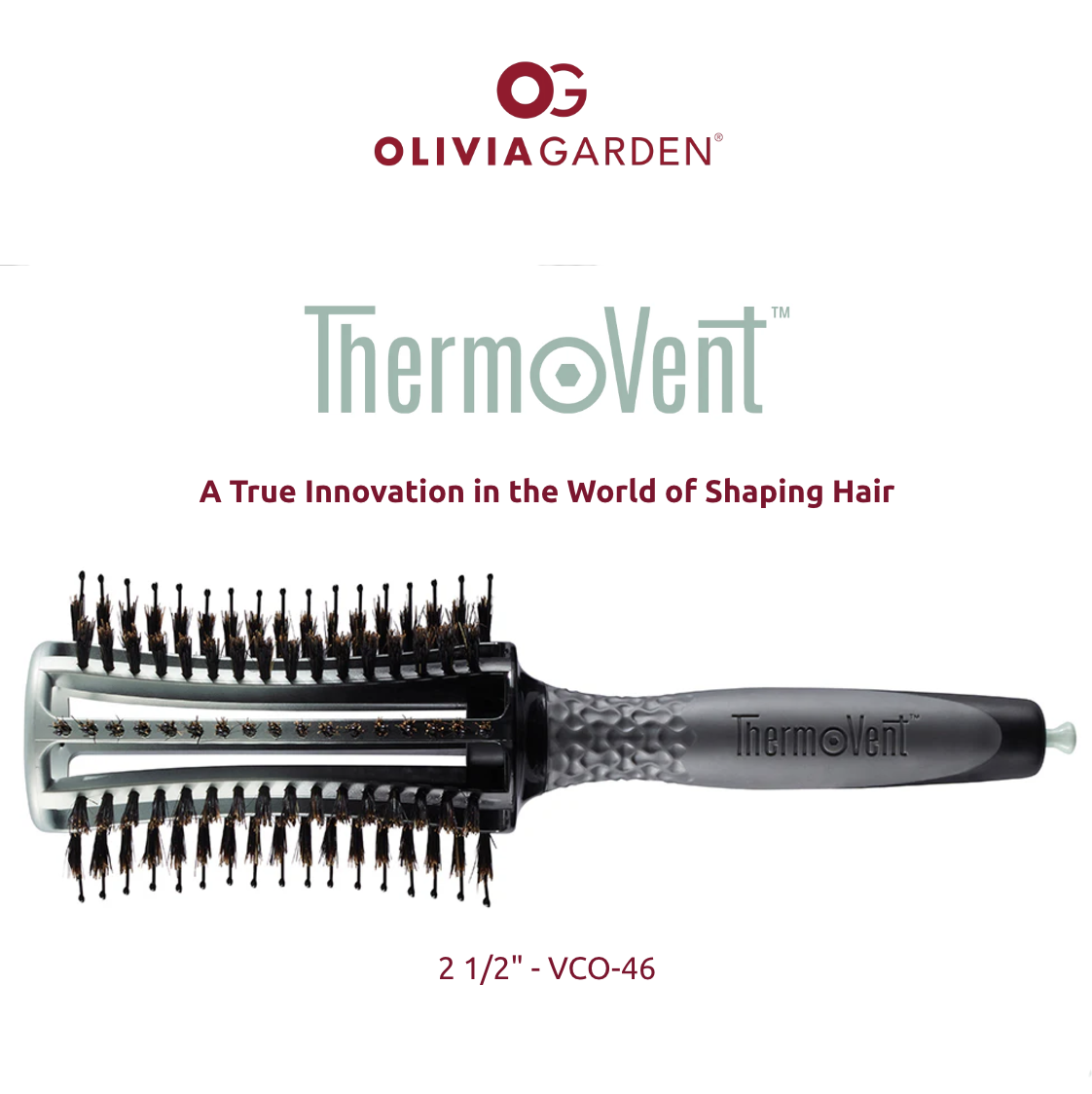 Olivia Garden ThermoVent Combo Brush - 2 1/2" ( 64 mm )