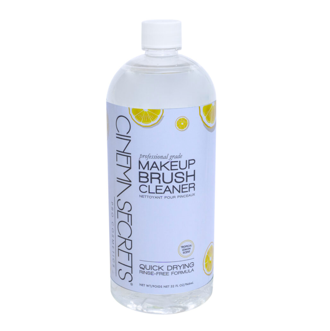 CINEMA SECRETS Lemon Makeup Brush Cleaner, 32oz / 946 mL