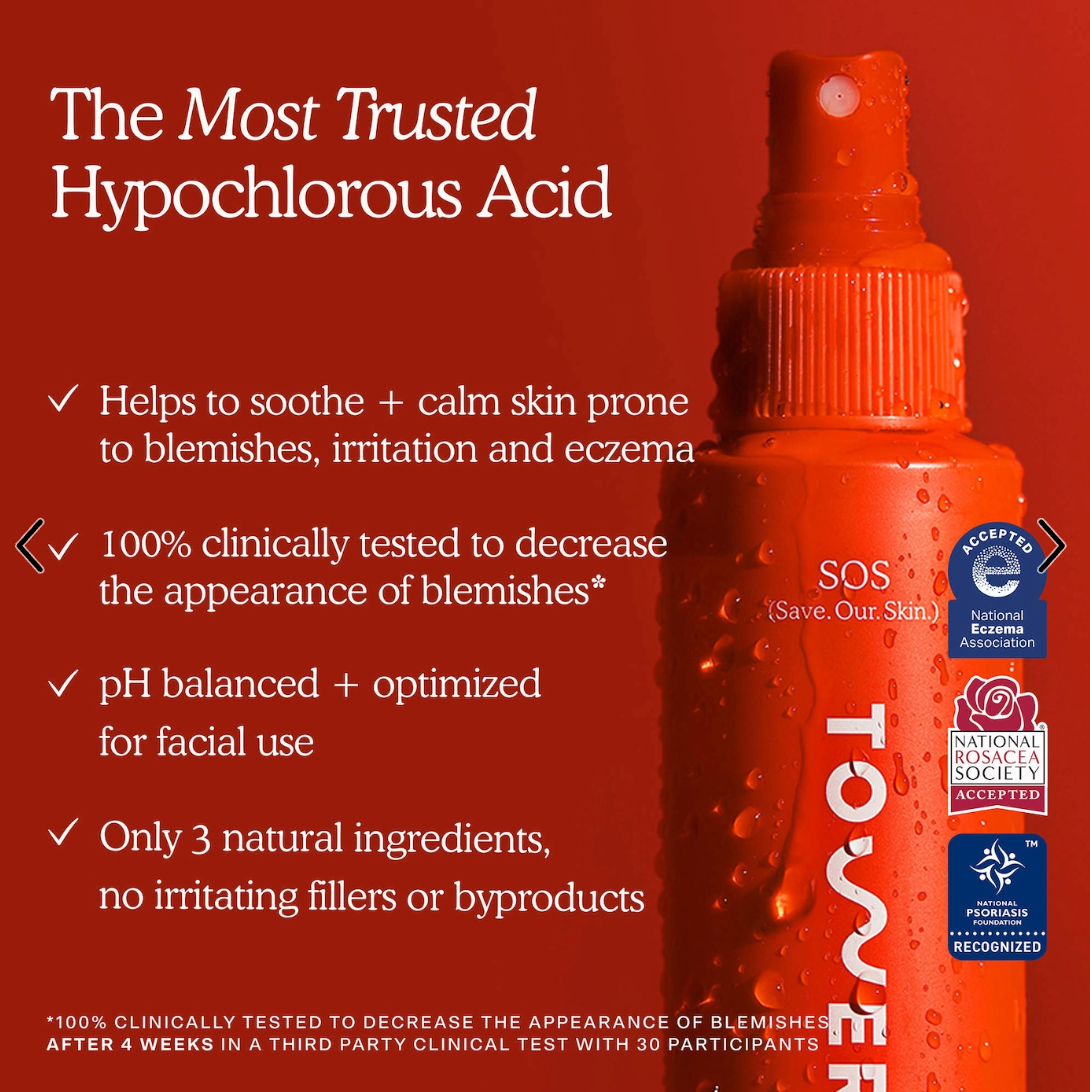 Tower 28 Beauty SOS Daily Rescue Facial Spray with Hypochlorous Acid - 30 mL