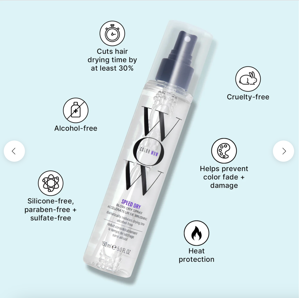 COLOR WOW Speed Dry Blow Dry Spray - 5 oz / 150 mL