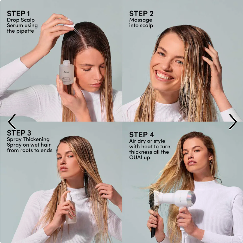OUAI Thickening & Volume Spray for Flat, Thinning Hair - 6 oz/177ml