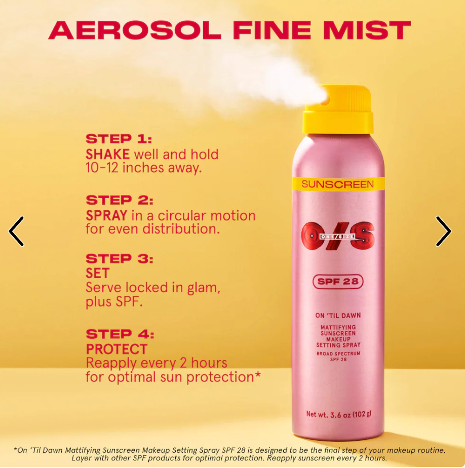 ONE/SIZE by Patrick Starrr On 'Til Dawn Mattifying Sunscreen Makeup Setting Spray SPF 28