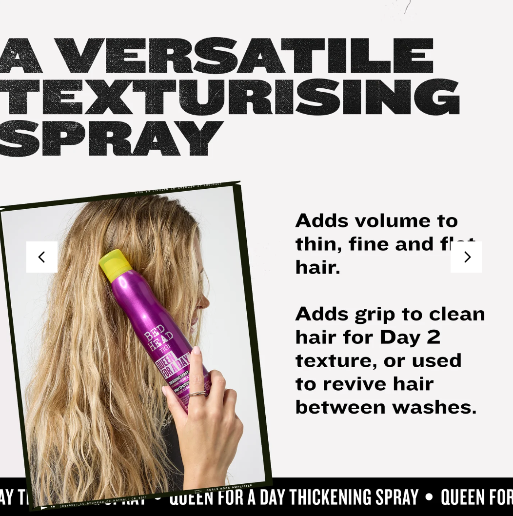 BED HEAD Queen For A Day Thickening Spray for Fine Hair - 311 ml