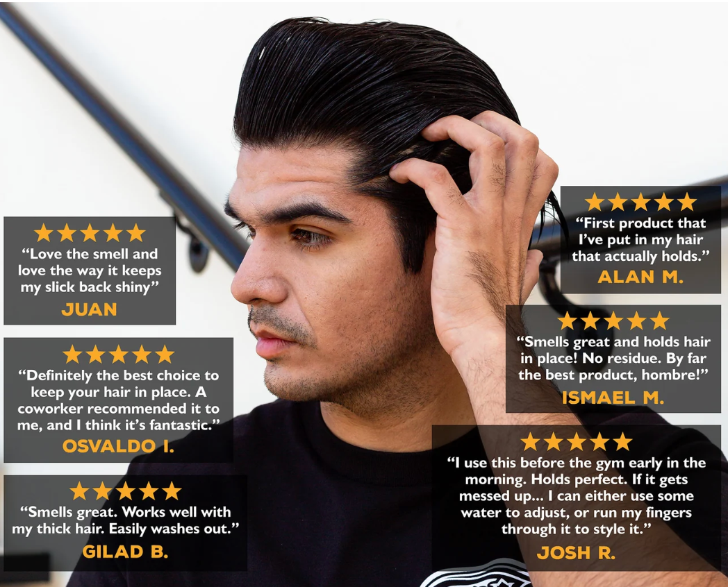 Suavecito Firme Hold Pomade - Strong Hold, Medium Shine, Water-Based Hair Styling for Men 4 OZ