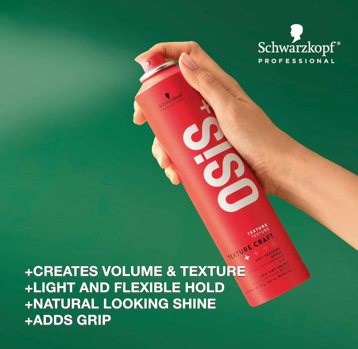 OSiS+ Texture Craft - Volumizing Dry Texture Spray with Natural Feel & Root Lift - 8.9 oz / 300g