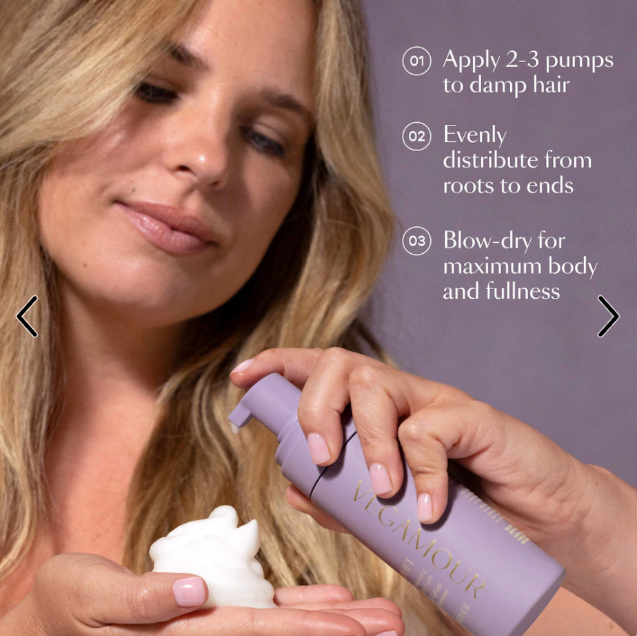 Vegamour Mini UPLIFT Volumizing Styling Foam for Fine, Flat & Thinning Hair - 1.6 fl. oz./47 mL