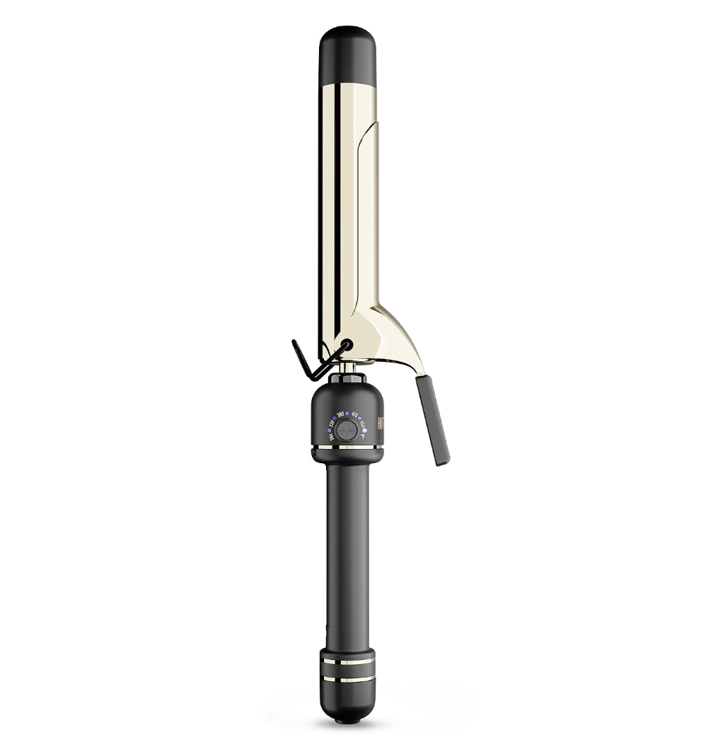 Hot Tools Professional Extended Barrel Curling Iron for Defined Curls - 24K Gold surface