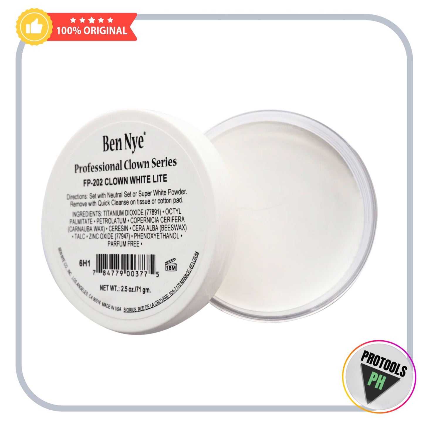 Ben Nye Clown White Lite - 2.5 oz / 71gm