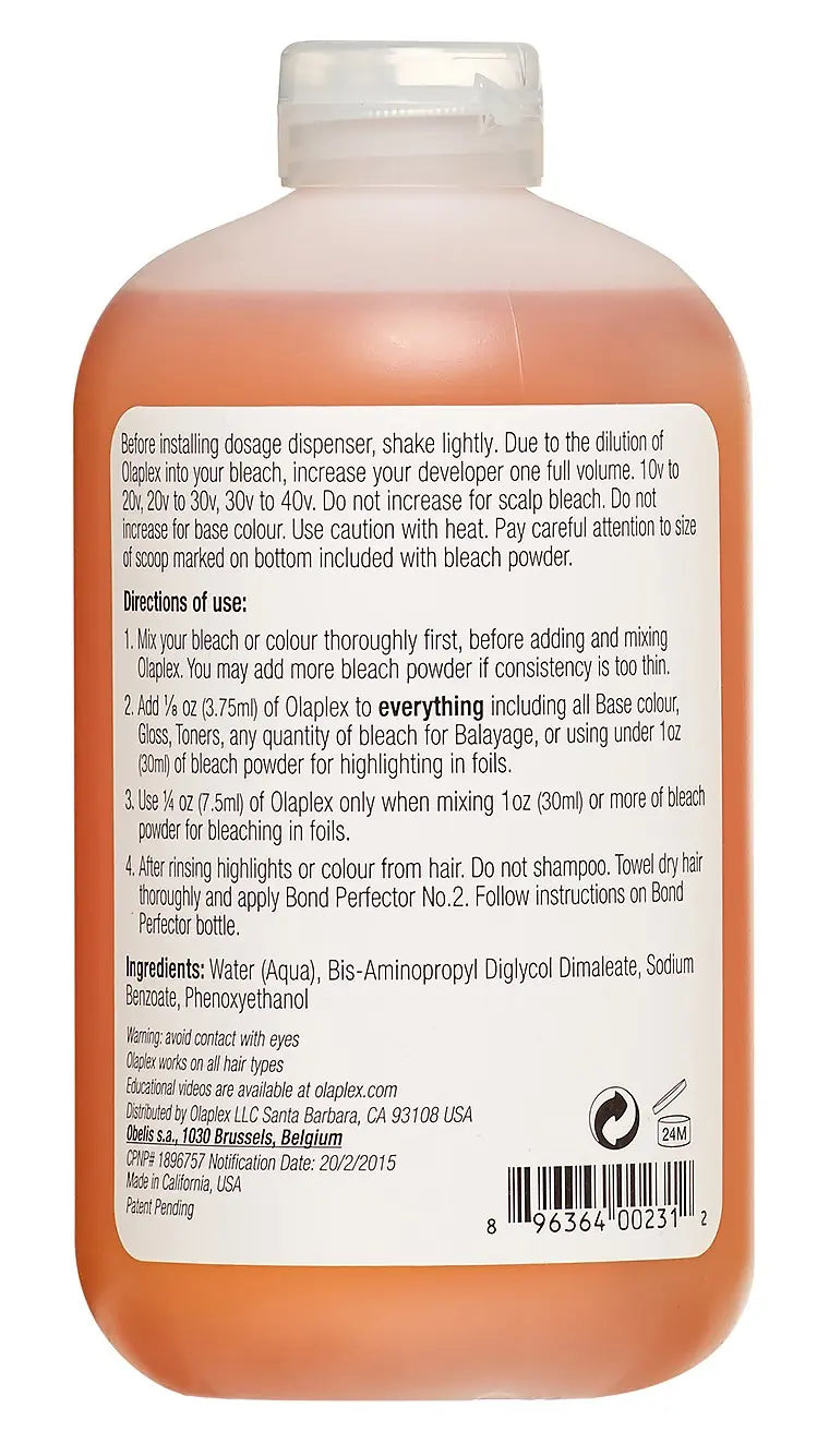 OLAPLEX NO.1 - 525ML BOND MULTIPLIER WITH PUMP & leak