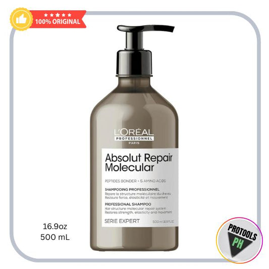 L'Oréal Professionnel Absolut Repair Molecular Shampoo for Damaged Hair - 16.9 oz / 500 mL