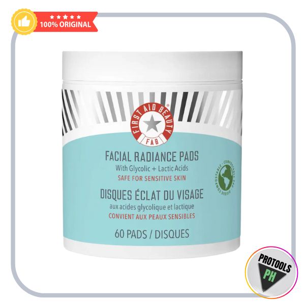 First Aid Beauty Facial Radiance Pads with Glycolic+Lactic Acids Exfoliating Pads with AHA-90 Pads