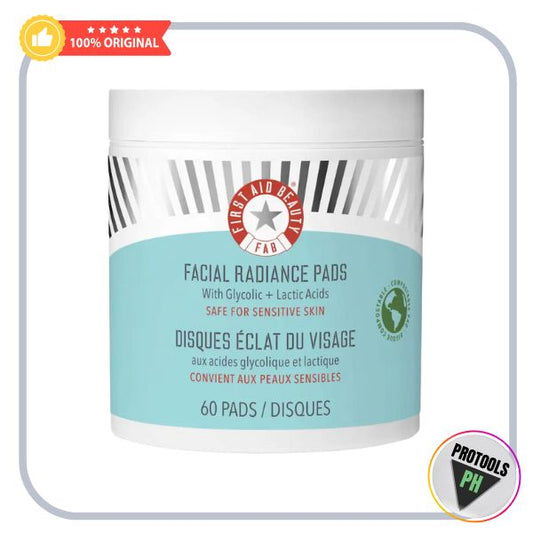 First Aid Beauty Facial Radiance Pads with Glycolic+Lactic Acids Exfoliating Pads with AHA-90 Pads