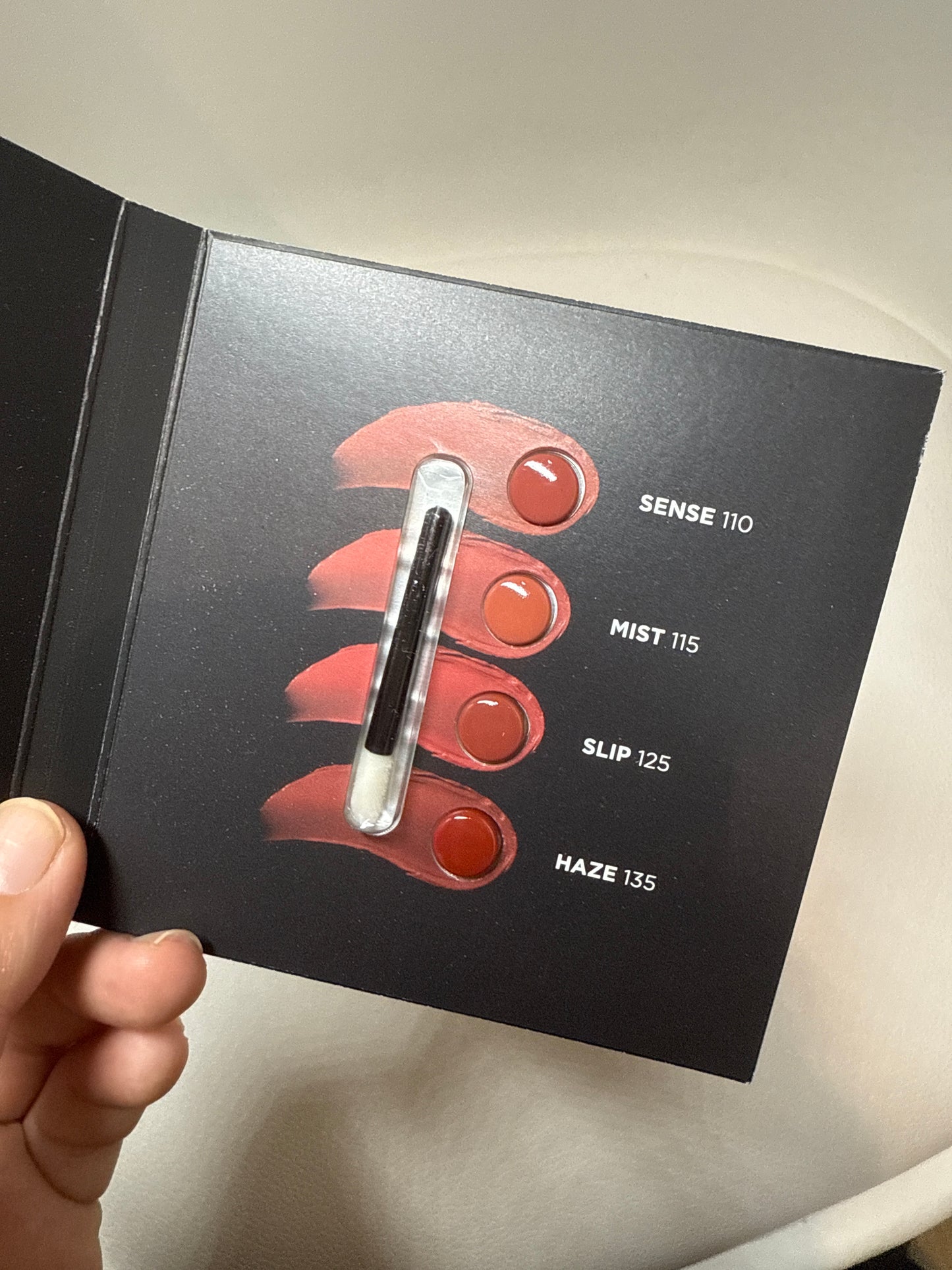 Lipstick sachet cards