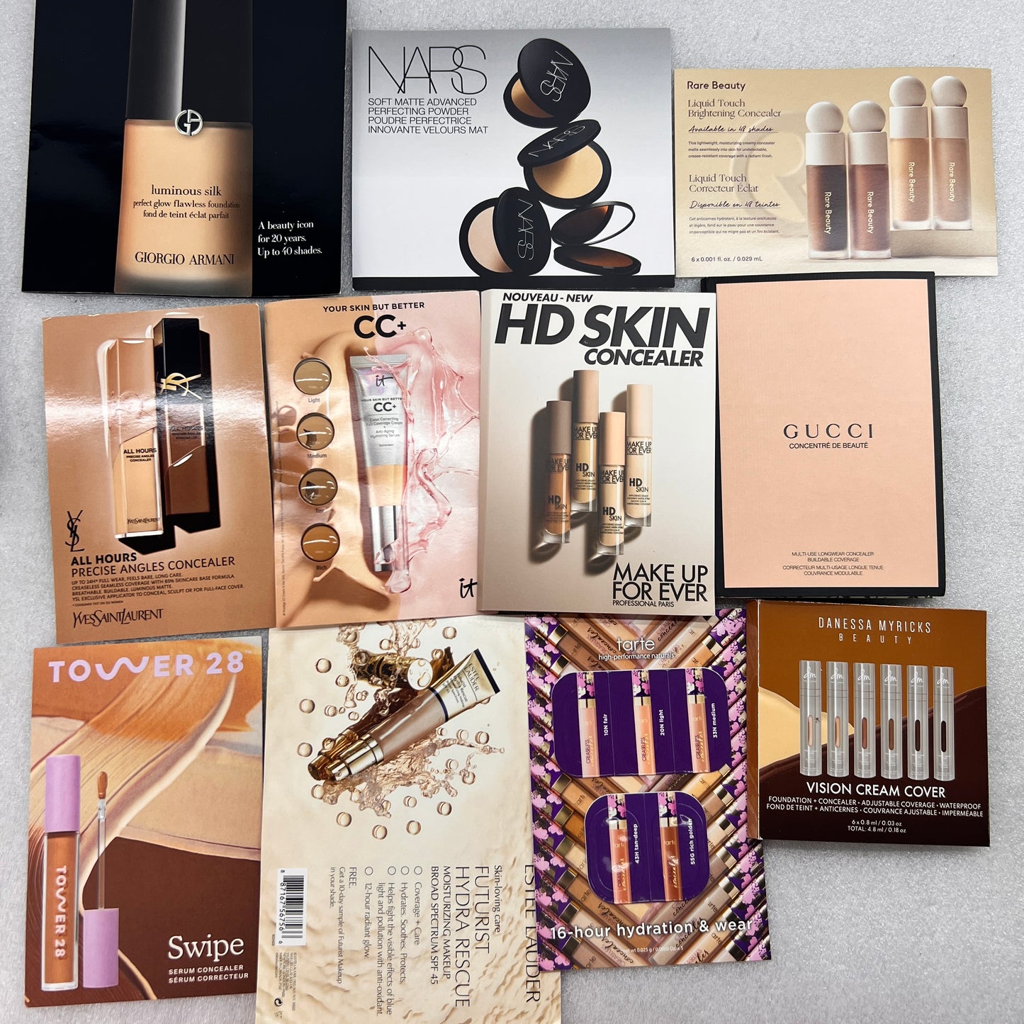Mixed foundation / concealer sachet - sold per piece