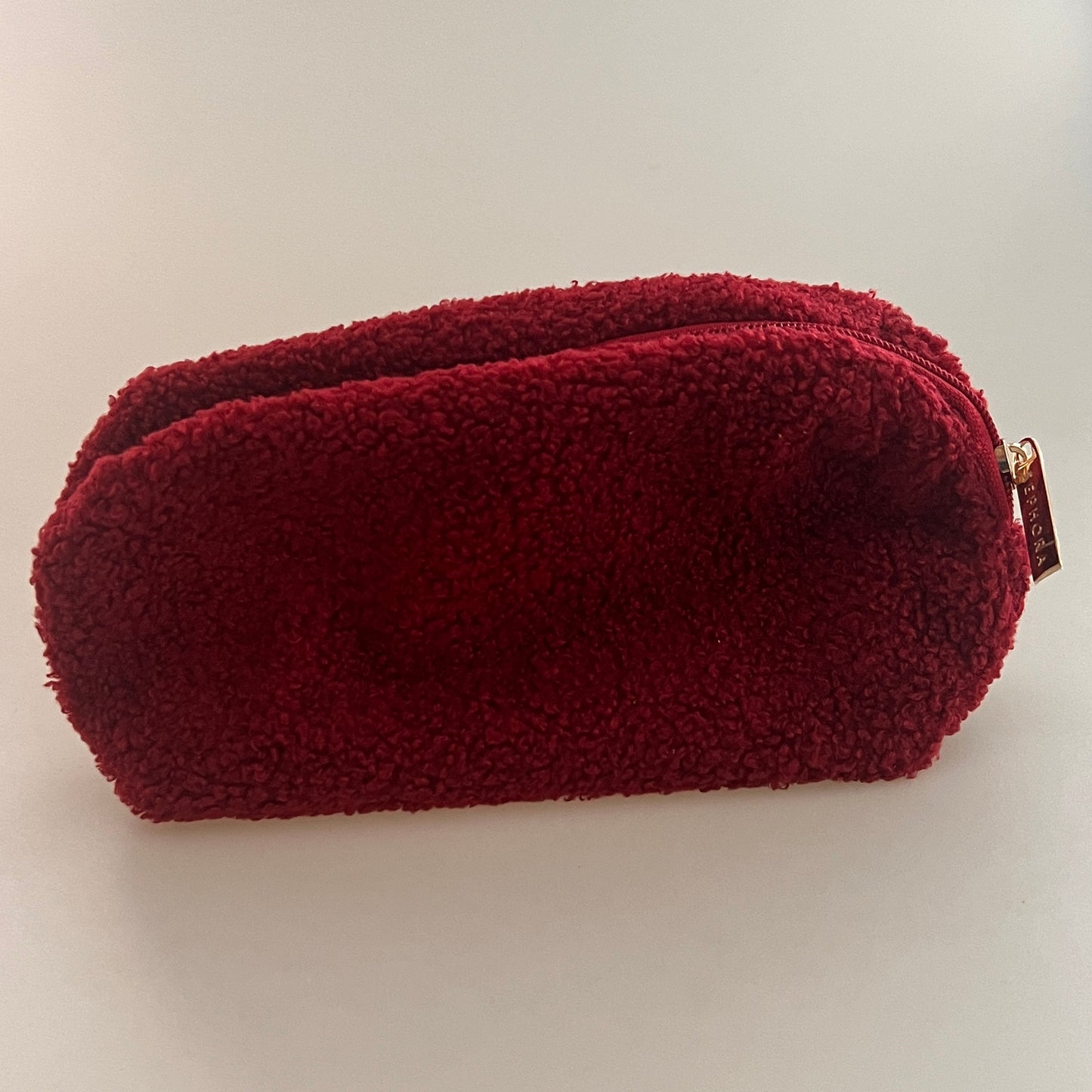 Red Fleece sephora makeup pouch