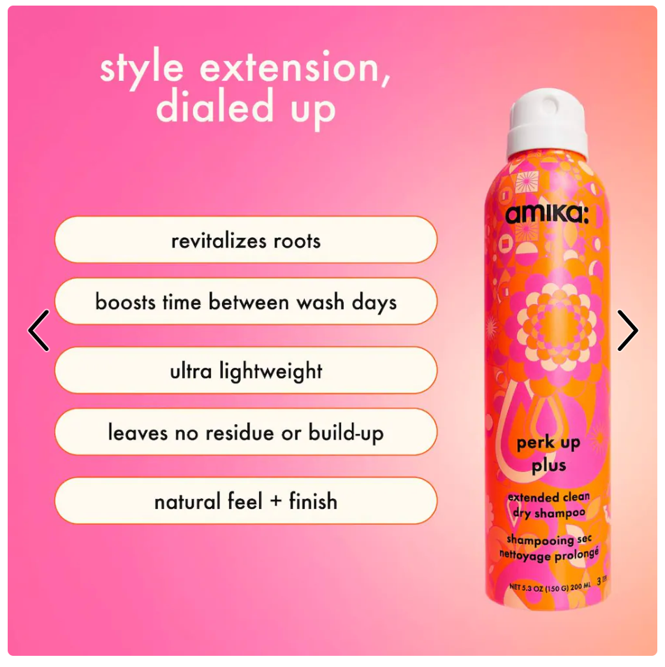 Amika Perk Up Plus Extended Clean Dry Shampoo - 1.8 oz / 68 mL