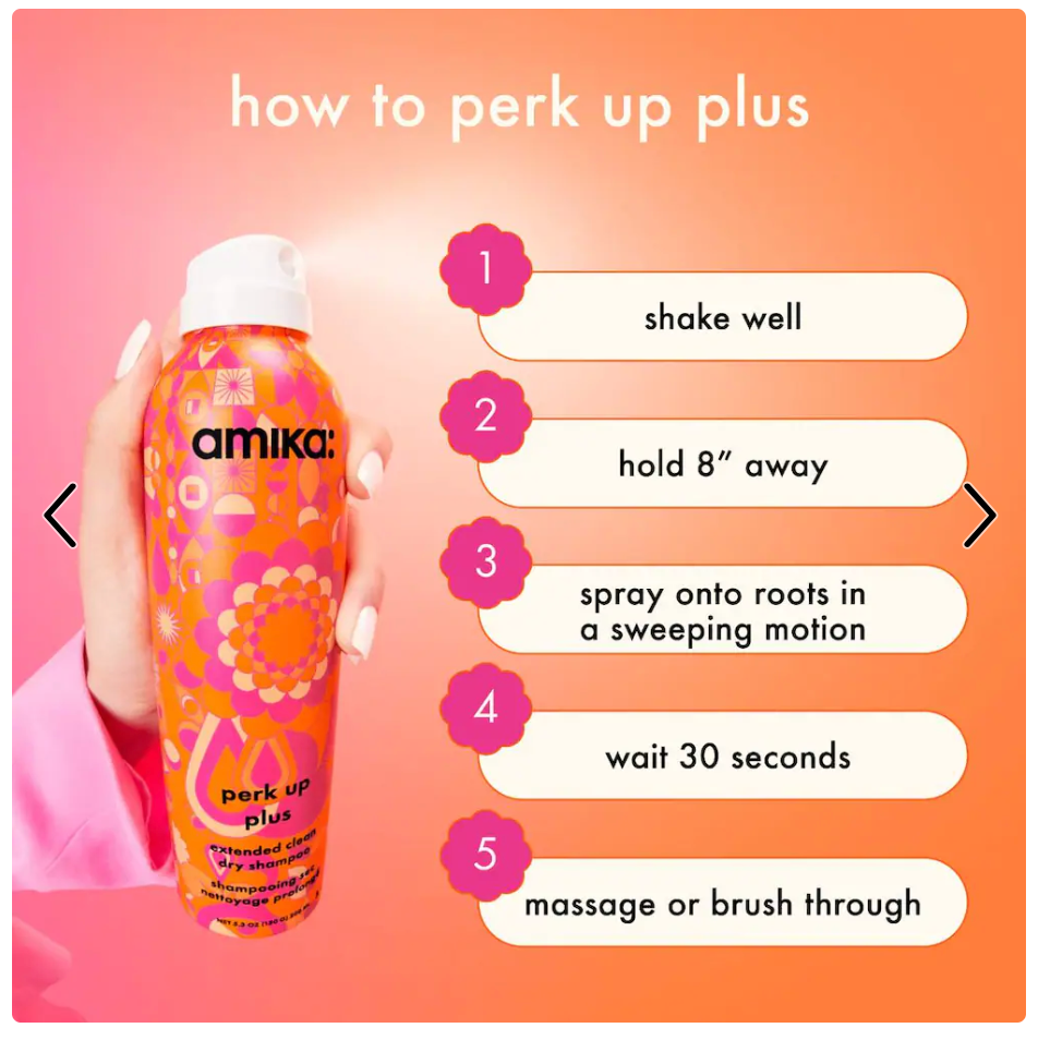 Amika Perk Up Plus Extended Clean Dry Shampoo - 1.8 oz / 68 mL