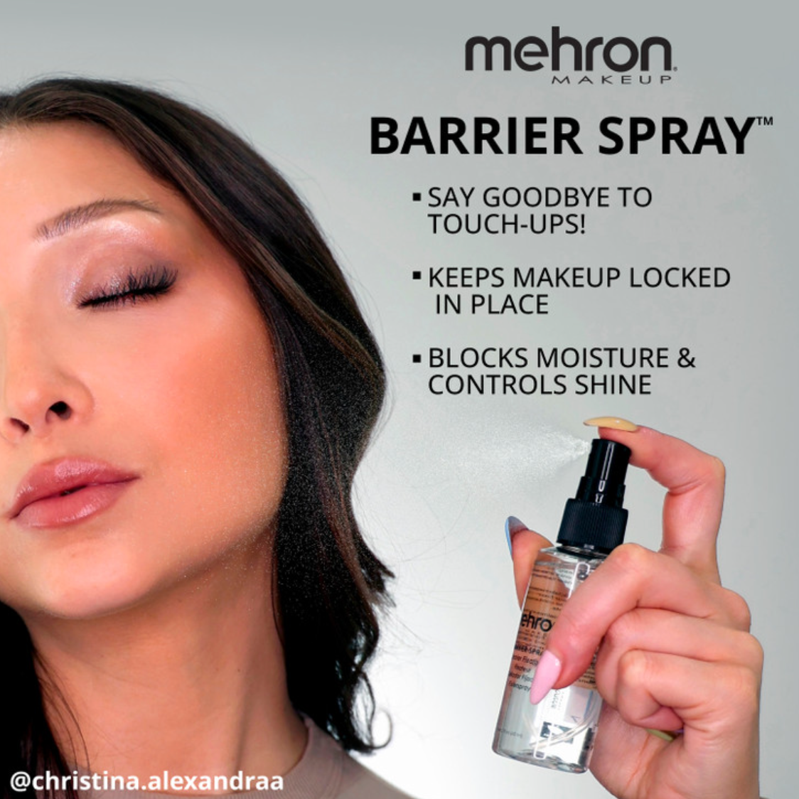 Mehron Barrier Spray - Makeup Sealer and Setting Spray 2 oz / 60 mL