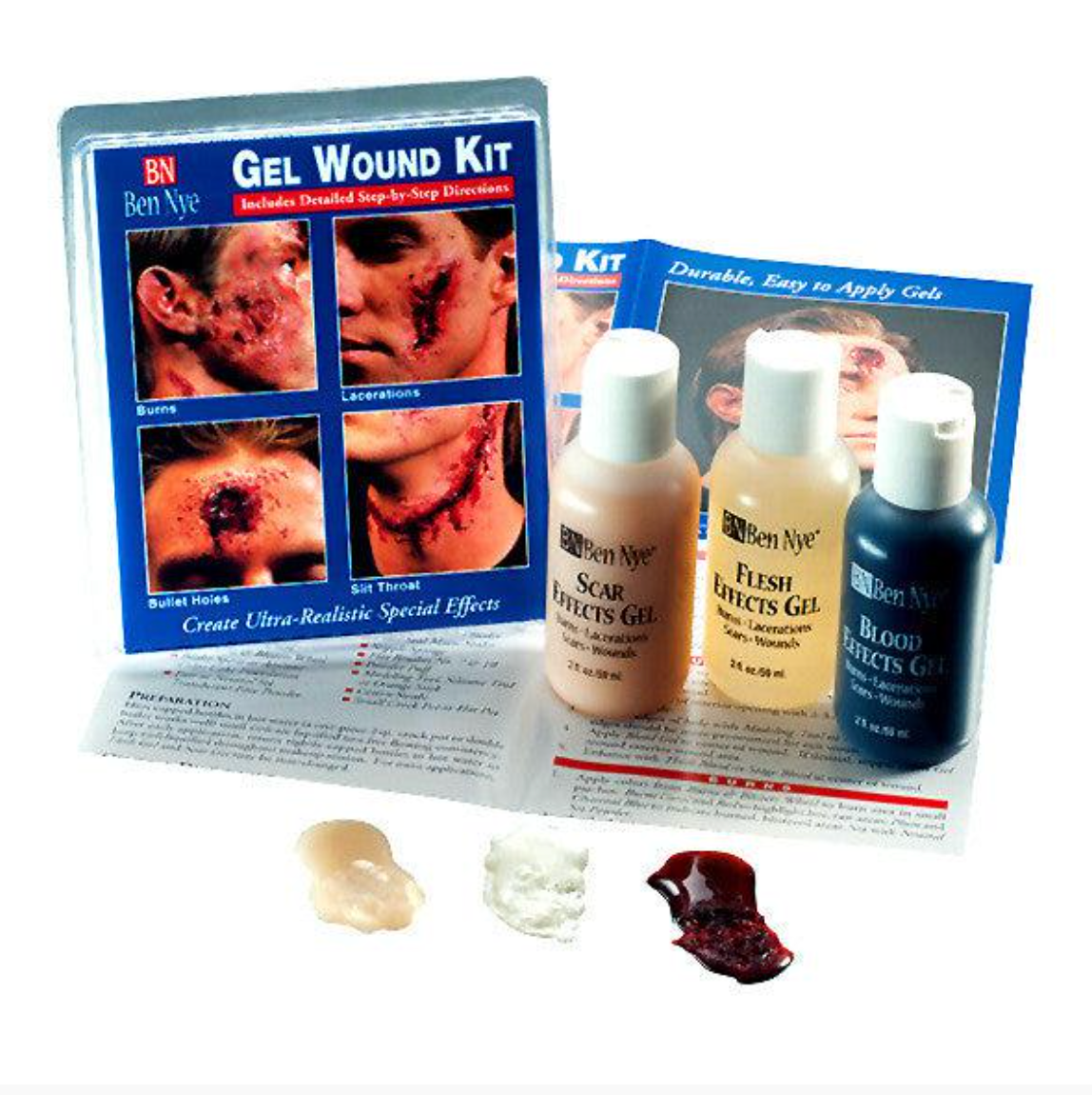 Ben Nye Effects Gel Wound Kit (Set of 3) - 1 oz.