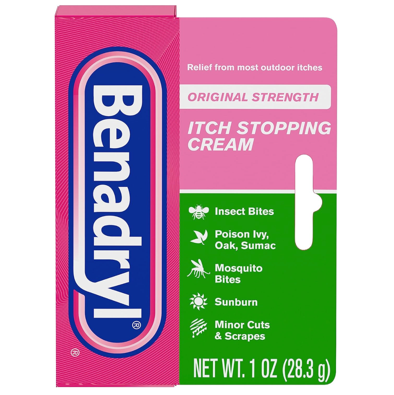 Benadryl Original Strength Anti-Itch Cream, Bug Bite Itch Relief 1 oz/ 28.3g EXP 02/26
