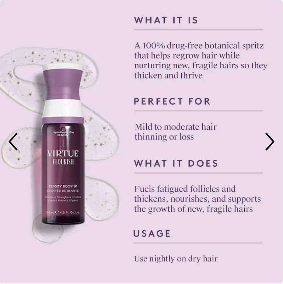 Virtue Flourish Density Booster for Healthy Hair Growth - 4 oz/ 120 mL