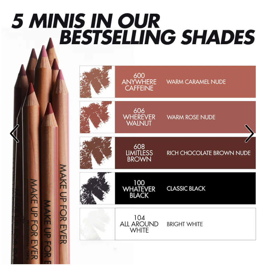 MAKE UP FOR EVER Mini Artist Color Pencil Lipliner & Eyeliner Kit