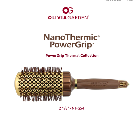 Olivia Garden NanoThermic PowerGrip Thermal brush - 2 1/8" or 54 mm