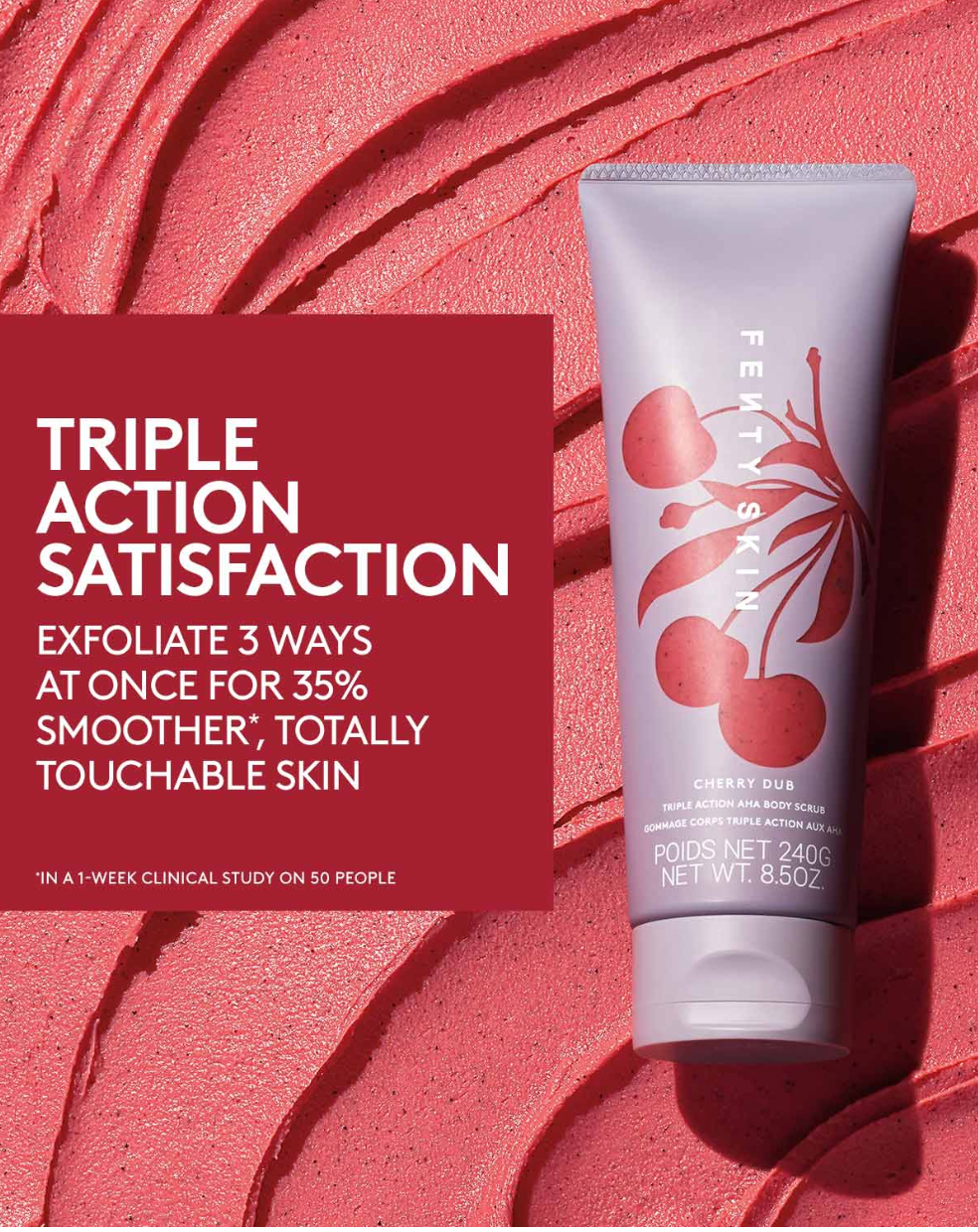 Fenty Beauty Cherry Dub Triple Action AHA Body Scrub