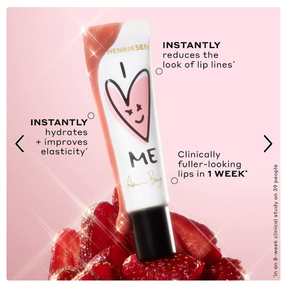 OLEHENRIKSEN Anine Bing Strawberry Sorbet Pout Preserve Hydrating Peptide Lip Treatment