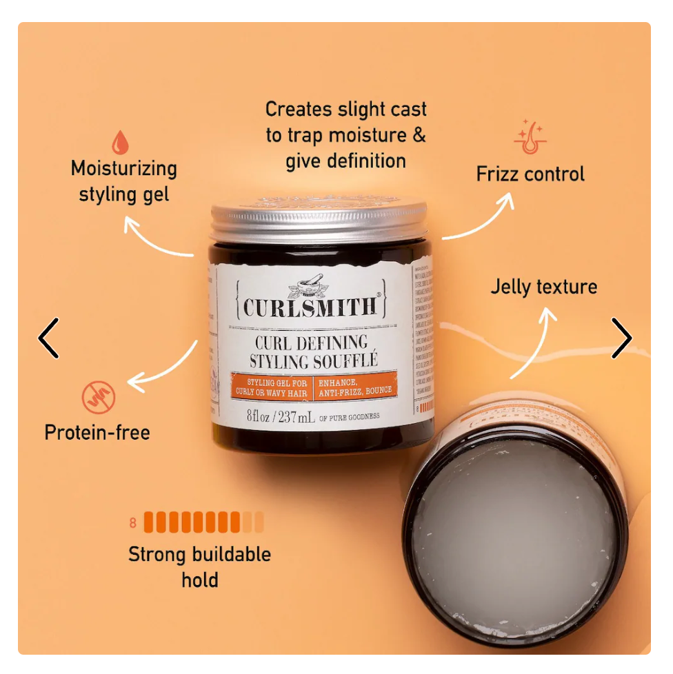 Curlsmith Curl Defining Styling Hair Souffle Gel - 8 oz / 237 mL