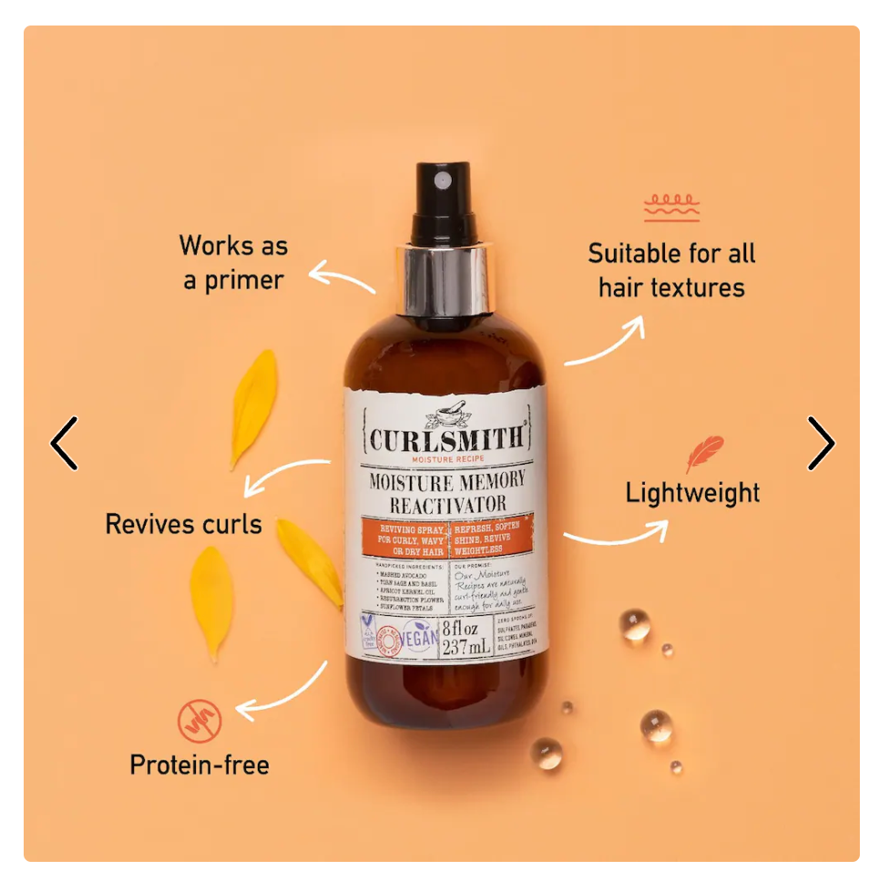 Curlsmith Moisture Memory Recativator Hair Leave-In - 8 oz / 237 mL