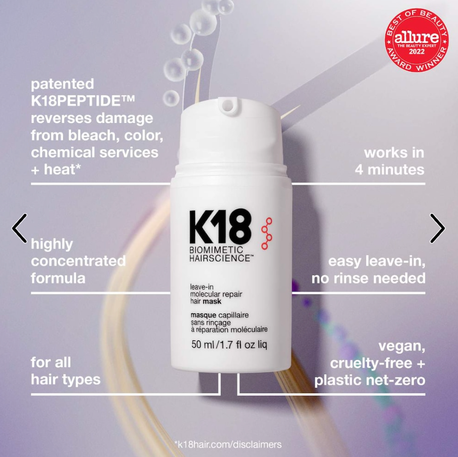 K18 Biomimetic Hairscience Leave-In Molecular Repair Mask - 5mL