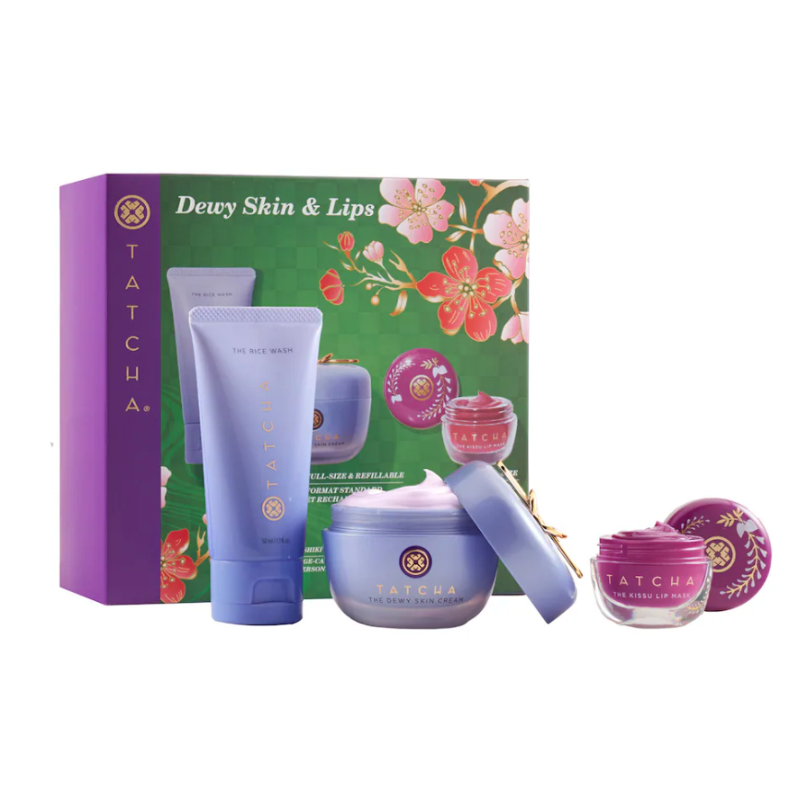 Tatcha Dewy Skin & Lips Hydrating Skincare Set