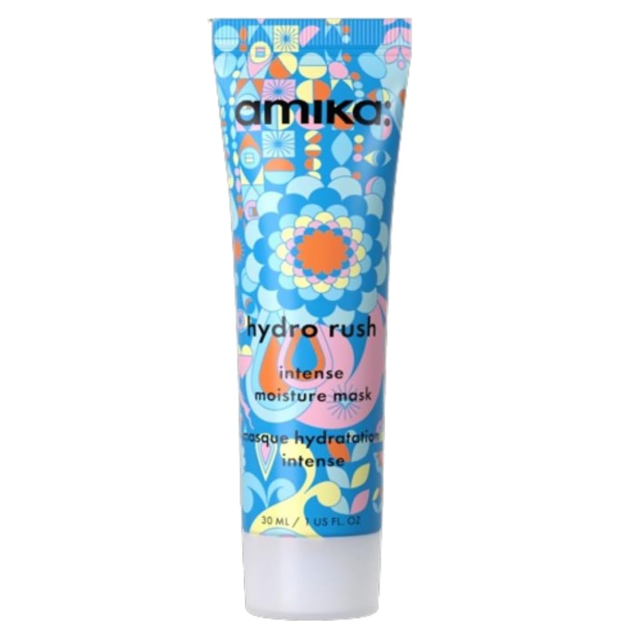 amika Hydro Rush Intense Moisture Hair Mask with Hyaluronic Acid Travel Size 1oz/30ml