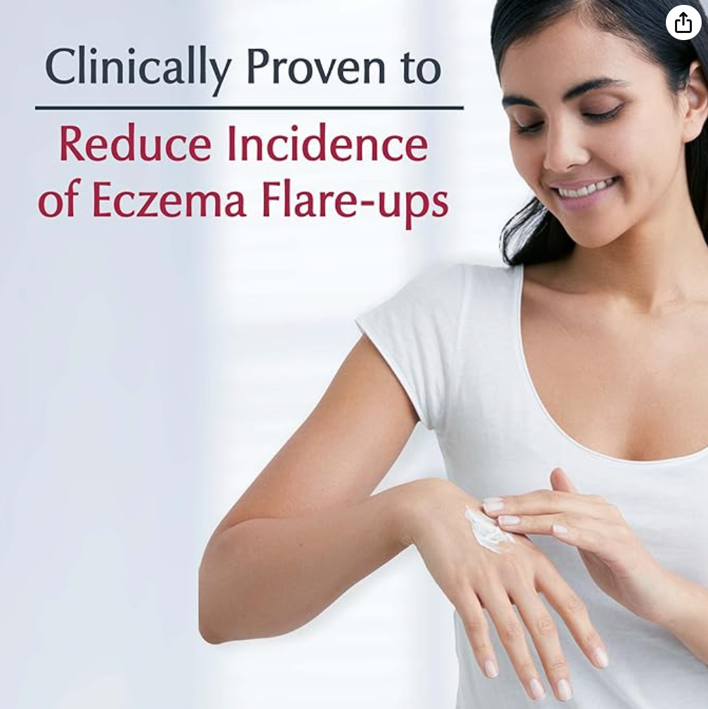 Eucerin Eczema Relief Cream - Full Body Daily Lotion, 8 oz. Tube | for Eczema-Prone Skin EXP 4/26