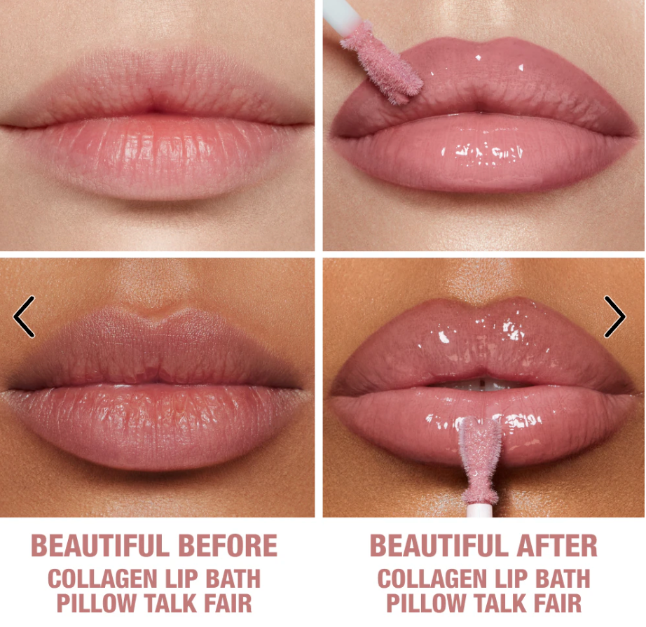Charlotte Tilbury  Collagen Lip Bath Gloss mini pillow talk - 0.08 oz / 2.6 mL