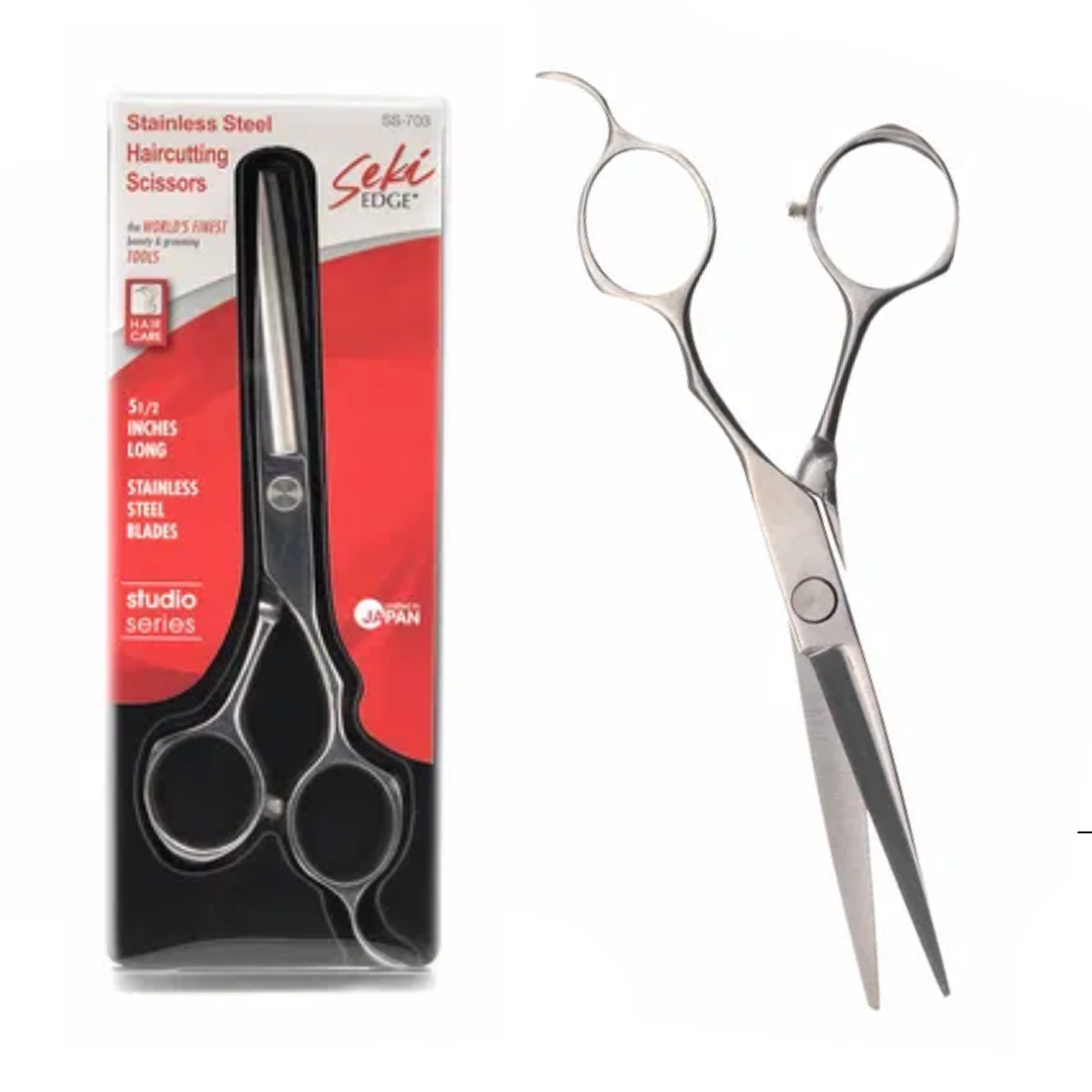 SEKI EDGE Stainless Steel Haircutting Scissors SS-703 ( 5 1/2 inches )