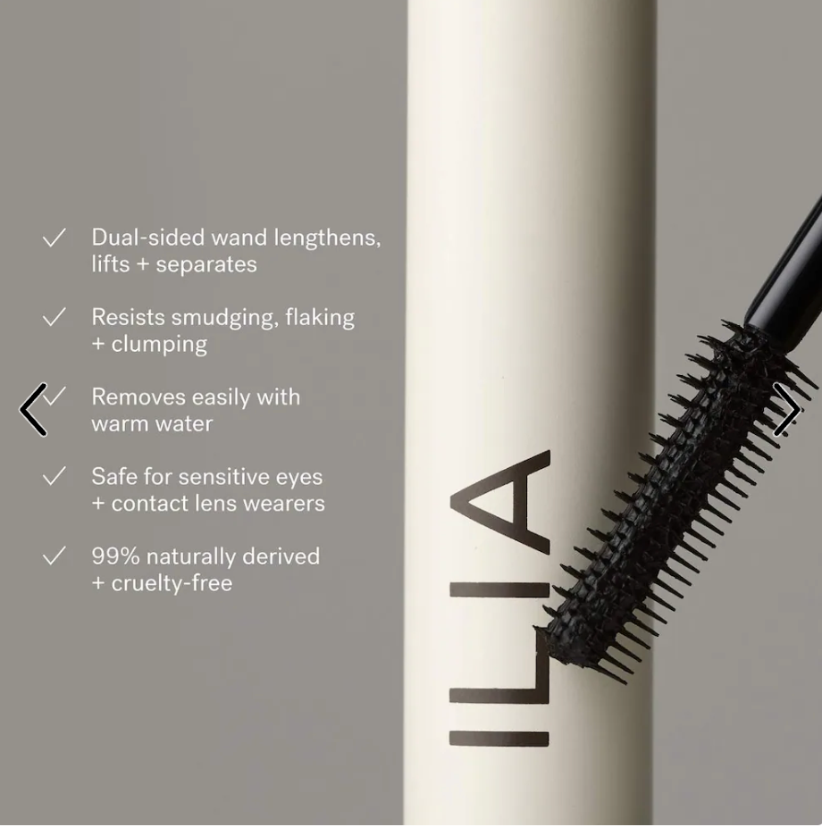 ILIA Limitless Lash Mascara - soft black ( 0.27oz / 8g) - unboxed