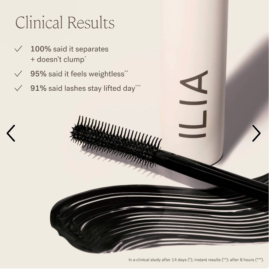 ILIA Limitless Lash Mascara - soft black ( 0.27oz / 8g) - unboxed