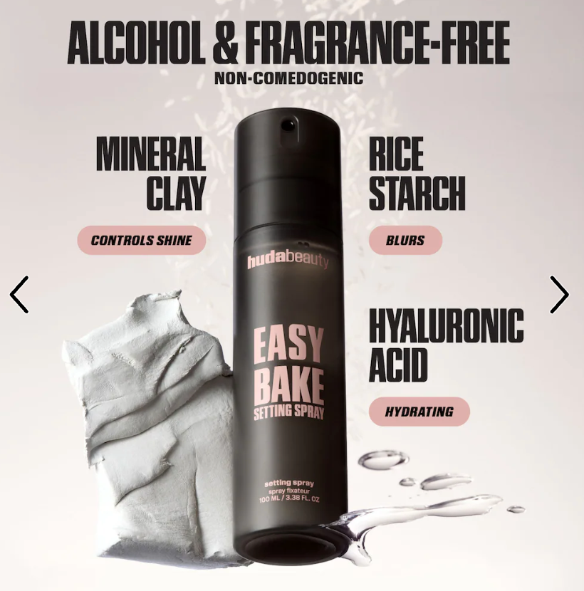 HUDA BEAUTY  Easy Bake Blurring Setting Spray with 16-Hour Wear
