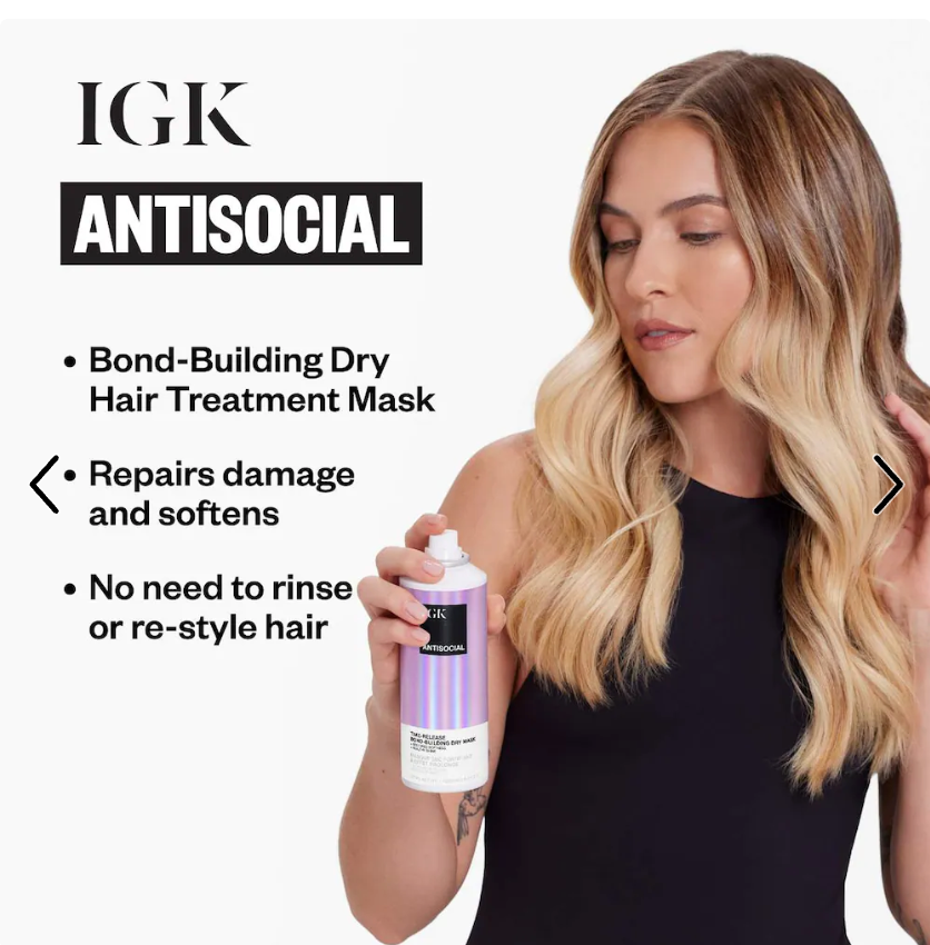 IGK Antisocial Leave-In Dry Hair Mask - 5 oz/ 187 mL