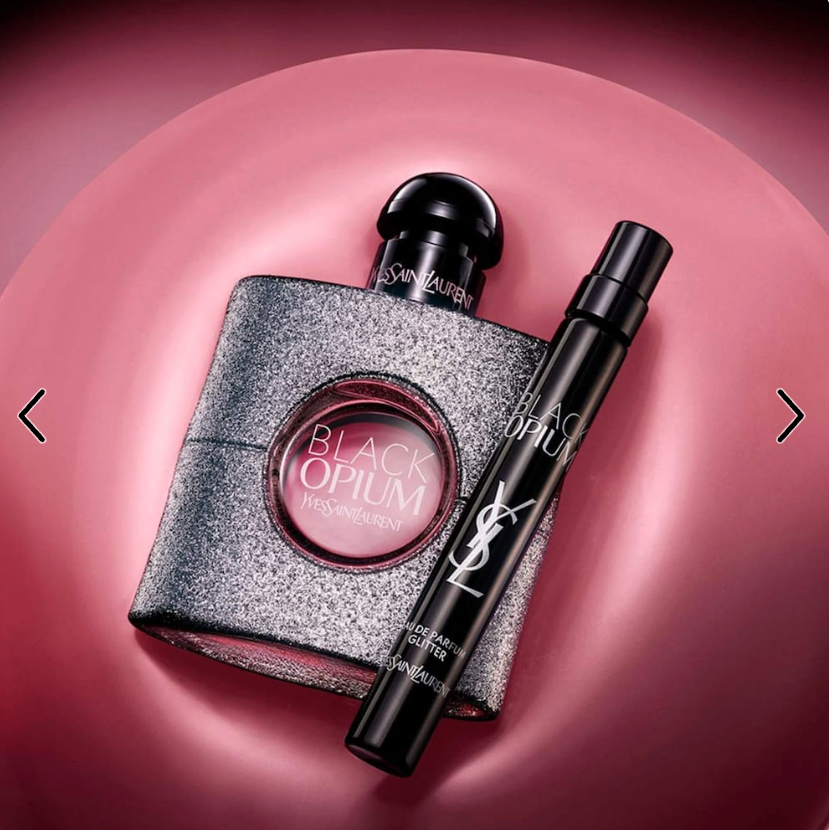 Black Opium Eau de Parfum Glitter with Marshmallow & Coffee - 1 oz / 30 mL