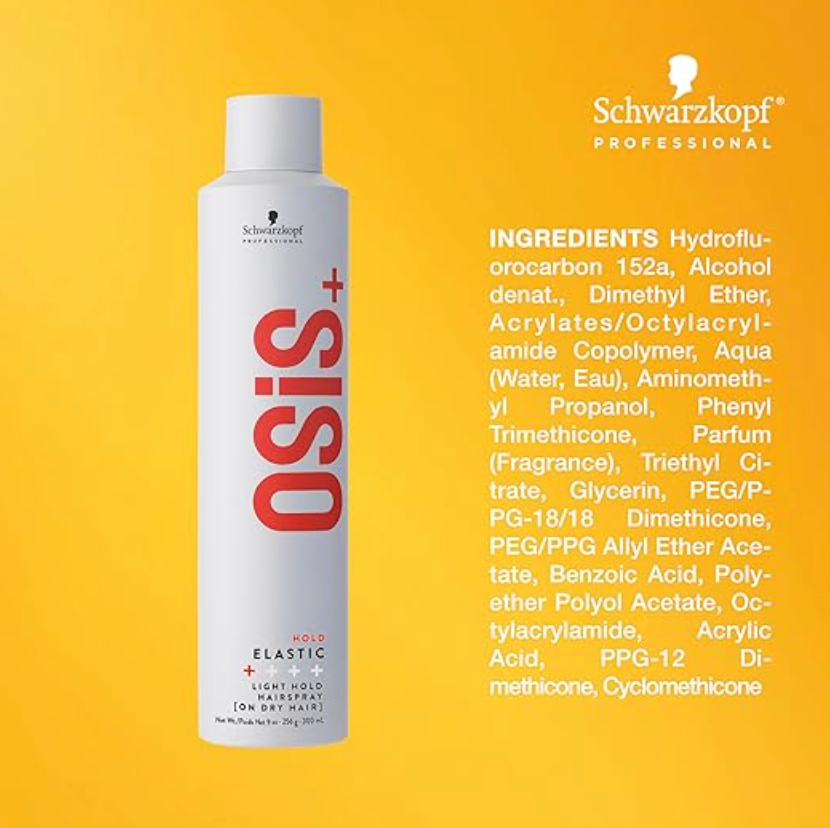 OSiS+ Elastic Hairspray - Light Hold with Heat Protection for All Hair Types
