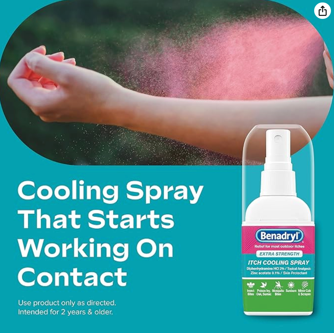 Benadryl Extra Strength Itch Cooling Spray 2 oz/59 mL