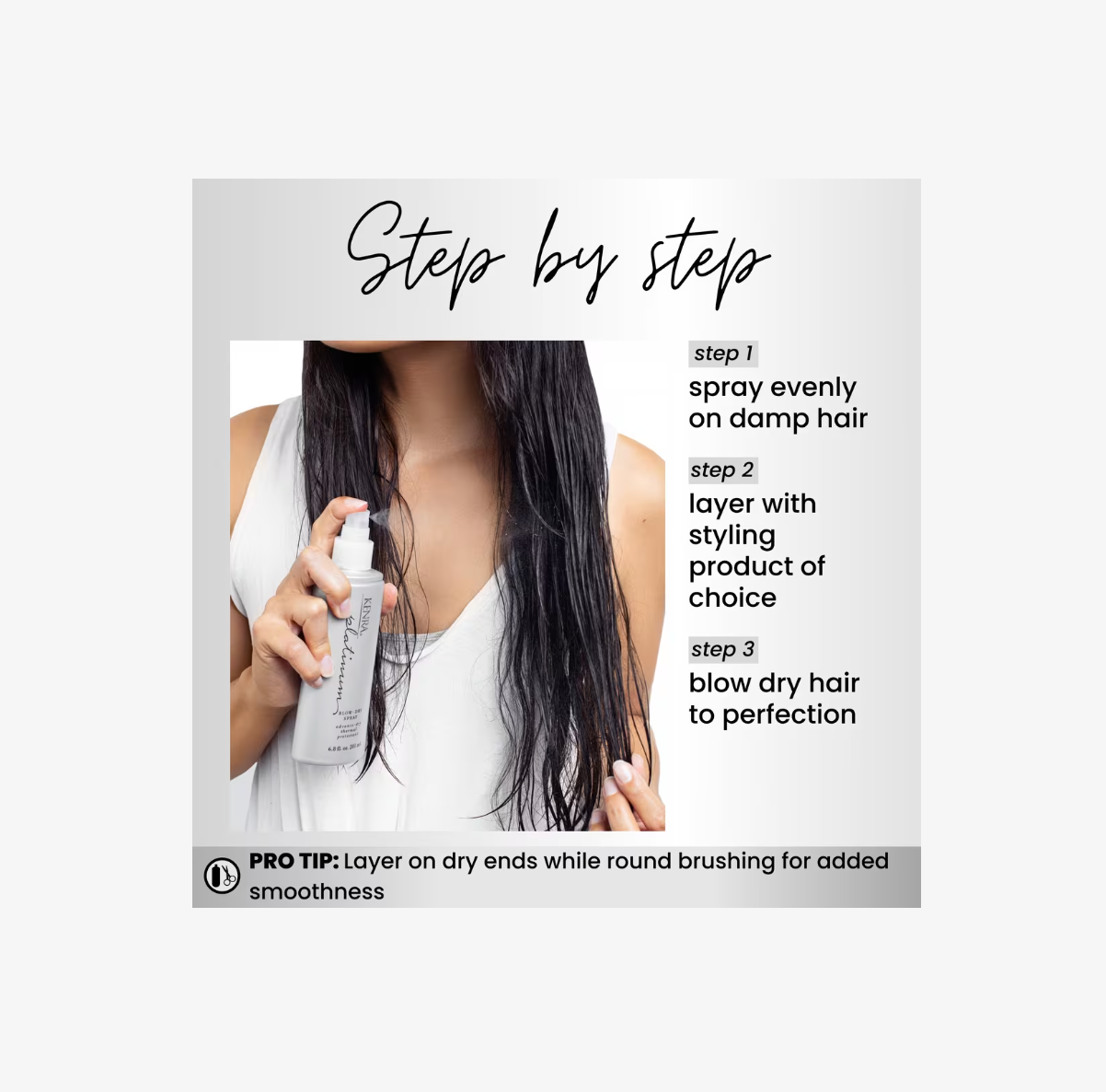 Kenra Platinum Blow-Dry Spray advanced dry thermal protectant - 6.8 oz / 201mL